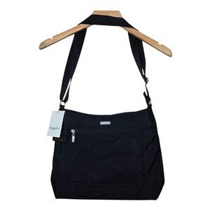 NEW Baggallini Black Pocket Hobo Crossbody Nylon Bag/ Purse Lightweight $85 MSRP